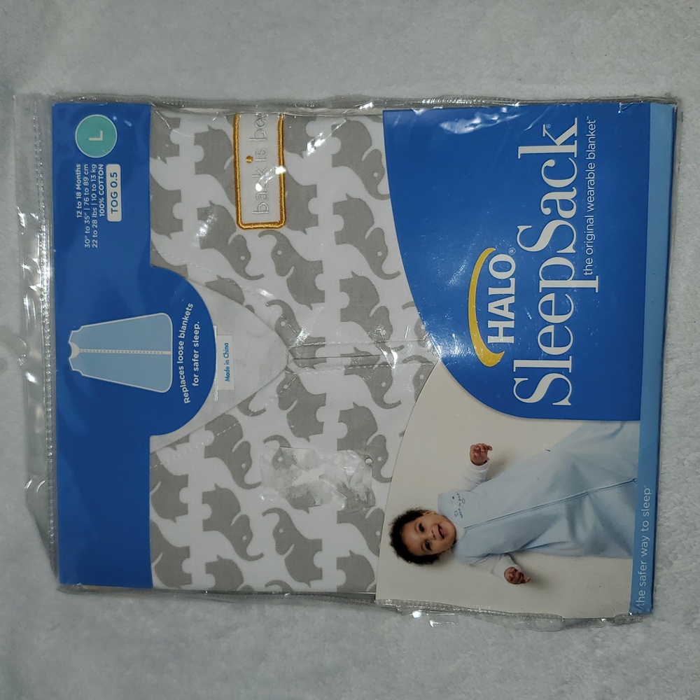 Halo Sleep Sack Elephant Print Size L 12-18 Months